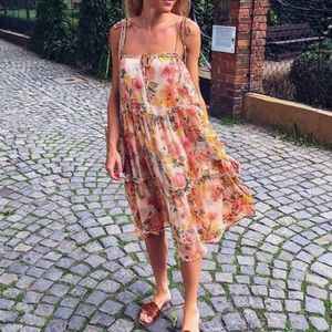 Zara boho floral dress